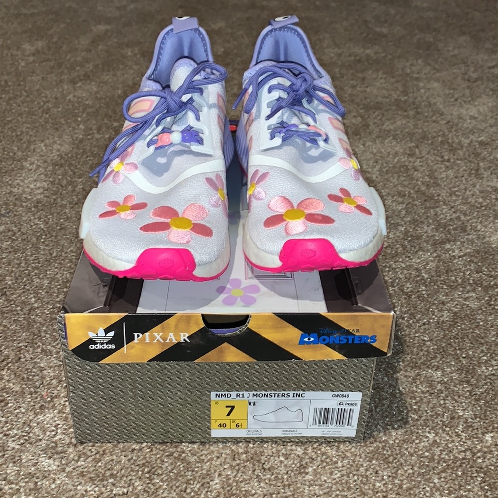 Adidas girls size 7 Pixar monsters inc shoes